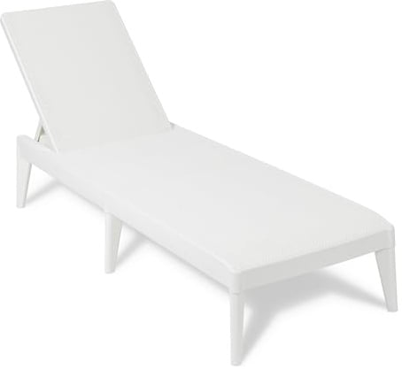 Toomax Sirolo Transat de jardin en plastique résistant anti-UV 60 x 186 x 29 cm avec dossier réglable pour extérieur, terrasse et piscine