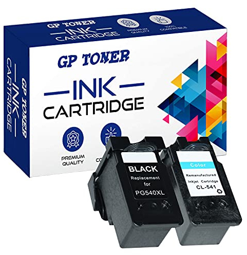 GP TONER Druckerpatronen für Canon PG-540 + CL-541 Pixma TS5150, TS5151, MG3650s MG3650, MG4250 MG3600, MG3550 MG3500, MG3200 MG3150 MG3250, MX535 MX395, MX475 (Schwarz+Farbig)