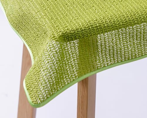 Weichschaum-Tischdecke mit Saum | Hellgrün - Eckig - 110x140cm | Schaumdecke | Klassik-Outdoor-Decke | Garten/Terrasse/Balkon | wetterfest | rutschfest