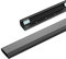Conecto 0,50 m Aluminium Kabelk zum Kleben oder Schrauben mit 1 x 40 cm 3M Klebeband, Schwarz