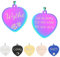 Uiopa 2pzs Chapa Perro Grabada, Corazón Chapas Personalizadas, Identificativa Chapas para Perros de Acero Inoxidable, Placas para Perros y Gatos (Color, Grande)