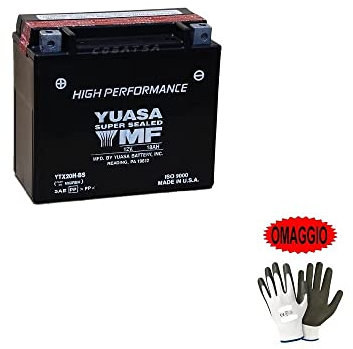 Compatible avec Harley Davidson FXH Electra Glide 1340 1979-1981 Batterie YUASA YTX20H-BS (SCELLÉE Qui EST DÉJÀ PRÊTE) Batteries 12V / 18AH pour Moto SPÉCIFIQUES 175X87X155MM