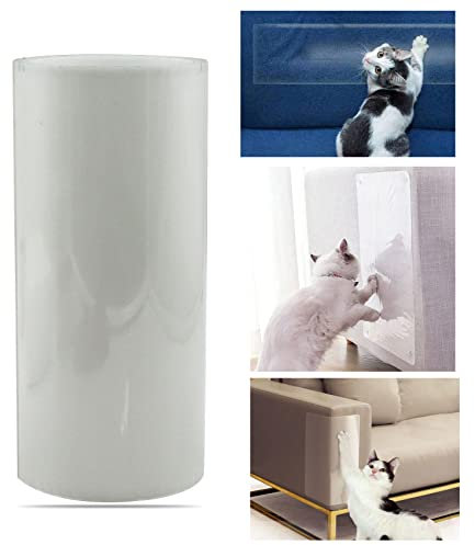 Katzen Kratzschutz Klebefolien Anti Kratz Tape Klebeband, Möbelschutz Möbel Protector-Kratz 300cm(20cm x 300cm), Scratch Couch Schutz mit Selbstklebende Pad, Transparent Protector für Tür (20cm*300cm)