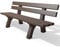 hanit Gartenbank Piccadilly – wetterfeste Parkbank aus 100% recyceltem Kunststoff (braun, 2,0m)