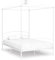 INLIFE Himmelbett-Gestell Weiß Metall 140 x 200 cm-4471