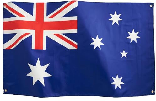 Runesol Drapeau National Australien 3x5, 91x152cm, Bannière Australienne, 4 Œillets En Laiton Dans Chaque Coin, Fête de Canberra, Drapeaux De Qualité Supérieure, Fête du Travail, Intérieur
