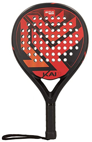 AKTIVE 54095 Pala de Pádel Fibra de Carbón Kai 2.2, Balance Bajo, Peso 340g, Ligera, Interior EVA, Medidas 46 x 26 x 3.8 cm, para la Práctica Regular de Pádel, Accesorios de Pádel
