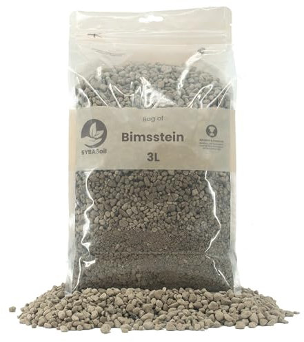 Premium SYBASoil Bimsstein 3 Liter , Bims 1-8mm , pflanzgranulat , Pflanzsubstrat