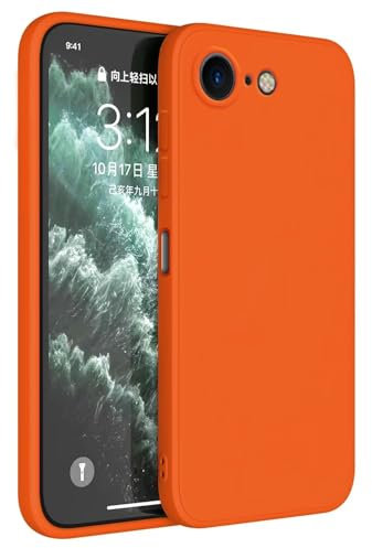 Topme iPhone 7 / 8 / SE 2020 / SE 2022 Hülle, Schutzhülle aus Silikon, Orange, Erwachsene, Unisex, 4.7 Zoll, Leicht, Einfarbig