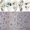 JMEOWIO Nagelsticker Marmor Französischer Tip 8 Blatt Nail Art Sticker Selbstklebend Nagelaufkleber Wellenlinie Dekoration Nageldesign Zubehör