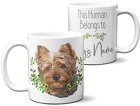 KRAFTYGIFTS Personalised Yorkie Mug Custom Dog Cup Pet Puppy Tea Coffee Pup Owner Gift Yorkshire Terrier NDM53