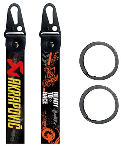 Porte-clés Moto, Auto Porte Clef, Auto Porte-clé, Porte clef voiture pour Voiture, Porte-clé voiture, Porte-clés Lanière de Poignet Unisexe pour Clé de Voiture Accessoires sac à dos Bagages, 2PCS