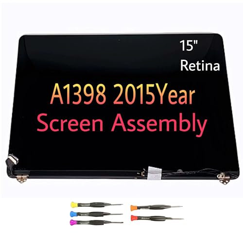 Fotisangea Pantalla LCD Retina de repuesto para MacBook Pro de 15 pulgadas A1398, pantalla LCD de mediados de 2015, montaje completo EMC 2909 2910 (**No compatible con A1398 2012-2014 año**)