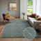 the carpet Rio - moderner und weicher Teppich Wohnzimmer Schlafzimmer mit Anti-Rutsch-Rücken und 3D-Optik, Flauschige Oberfläche, pflegeleicht und robust, Grün, 160 x 220 cm