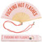 FISURA – Origineller Handfächer mit der Botschaft F*cking hot flashes. Moderner und lustiger Holzfächer. Rosa Fächer. Fächer mit Fächerhalter. Maße: 42,5 x 23 cm.