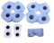 SET TASTI IN GOMMA INTERNI PER CONTROLLER V1 PS5 DUAL SENSE AK8CFIZCT1 BDM-010 (010)