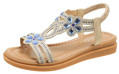 Memmyly Chaussure Femme Ete Sandale Plateforme - Sandales Été Talon Compensé Pas Cher Sandales Confortable Orthopédique Nu-Pieds Confort Mules Fantaisie Tongue Plage Sandale Piscine