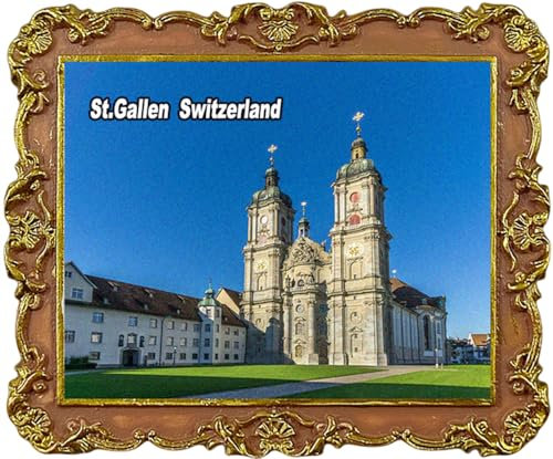 Kühlschrankmagnet, Motiv: St. Gallen, Schweiz, Reise-Souvenir, Kühlschrank-Dekoration, Magnet
