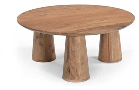 Gall&Zick Massivholz Couchtisch rund, 80 cm Durchmesser