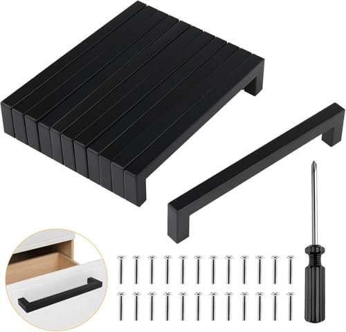 12 Stück Griffe für Küchengriffe 192mm Möbelgriff Edelstahl, Küchengriffe schubladengriffe mit Schrauben und Installationswerkzeugen Geeignet für küchenschränke, Küche, Möbel und Wohndekoration