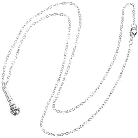 COSMEVIVI Microphone Necklace Silver Necklace for Women Neck Jewelry for Women Fashionable Pendent