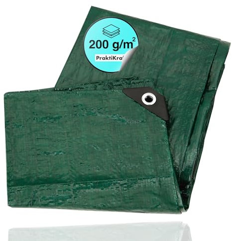 3x4 Abdeckplane Plane 200 g/m² grün - Plane mit Ösen wasserdicht & Gartenplane & Schutzplane, Allzweckplane - grün, Bauplane für Zeltunterlage - Gewebeplane - für Zeltplane & Camping