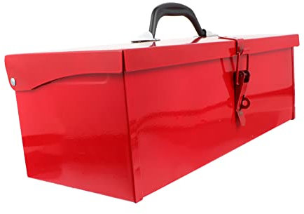 Schwarze Kunststoff-Aufbewahrungsbehälter mit Verriegelung, Metall-Werkzeugschrank, 1 Blechbox, Blechbox, Werkzeugkasten für Auto, Metall, Tischler, Werkzeugkasten, Haushaltsorganisation und