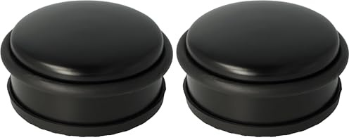 Westcott Türstopper aus Edelstahl Schwarz | Runder Türstopper mit 1,2kg Eigengewicht | Türschonender Gummiring | Extra rutschfeste Unterseite | ⌀ 10cm, Höhe 4cm | Stabil bei Durchzug | E-19002 00