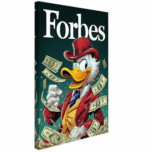 AREDE Bilder Wanddeko auf Leinwand Der Tycoon der Millionen Art Decor Wohnzimmer Deko Zimmer Wandbilder Modern Bild | 40 x 60 cm | Fertig zum aufhängen