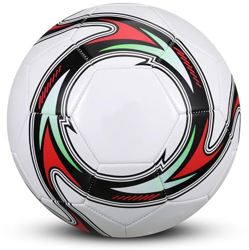 WUIOWPPIC Fussball Größe 5, FußBall Leder Größe 5, Fußball Unisex, Training Outdoor-Indoor Fußbälle, Verhindern Sprengen Fußball Ball, Fussball Größe 5 für Kinder Jugendliche Erwachsene