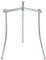 Soporte universal regulable para paelleros, ajuste personalizable, resistente, ideal para cocinar en exterior y optimizar espacio.