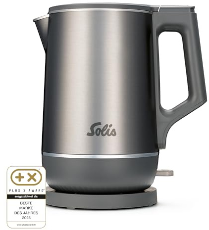 Solis Eco Boil Wasserkocher (Typ 5520) | leise & schnell, bis zu 25 % effizienter dank 3D-Heizsystem, 0,2 l Mindestfüllmenge, doppelwandig
