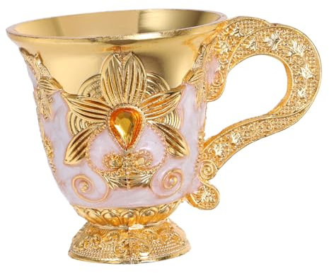 CLISPEED Mini Metal Cup Whiskey Goblet Vintage Liqueur Cup Wine Goblet for Home Parties and Special Occasions