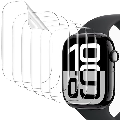 Misxi TPU Schutzfolie für 42mm Apple Watch Series 11/10, 6 Stück | Flexible TPU-Folie, Kratzschutz Displayschutzfolie, Selbstheilungsfunktion, Blasenfreier Installation und HD Klarheit