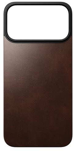 NOMAD Magnetic Leather Backcover MagSafe | für iPhone 17 Pro Max | Backcover aus hochwertigem Echtleder | MagSafe kompatibel | Rustic Brown Horween