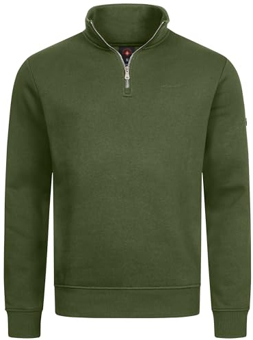 Höhenhorn Troiberg Herren Pullover 1/4 Zip Sweatshirt Grün Gr. 3XL