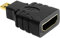 Adaptateur HDMI (HDMI Femelle vers Micro HDMI Type D mâle, Compatible pour Smartphones, par exempleEVO 4G)