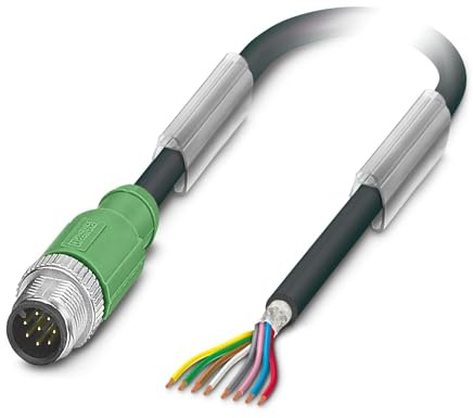 Phoenix Contact SAC-8P-M12MS/ 3.0-PUR SH, 8-polig Sensor-Betätigungselementkabel, Gerade Stecker 8 / Nicht