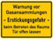 Schild Alu Warnung vor Gasansammlungen Erstickungsgefahr 250x350mm