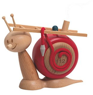 Kuhnert Drechslerei Rauchschnecke/Räucherfigur aus Holz - Sunny Feuerwehrschnecke - Höhe: ca. 15cm - Made in Germany