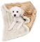 Fleece Haustierdecke Flauschig Waschbar Sherpa Plüsch Kuscheldecke Hundebett für Hunde Welpen Katzen, 114 x 76cm