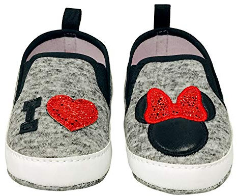 Disney Mickey Mouse and Minnie Mouse Infant Soft Sole Slip-On Shoes