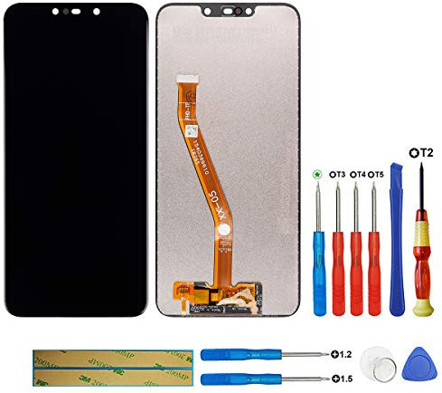 swark Pantalla LCD compatible con Huawei Mate 20 lite SNE-LX1 SNE-LX2 SNE-LX3 INE-LX2 (negro sin marco), pantalla táctil, digitalizador, cristal de montaje + herramientas