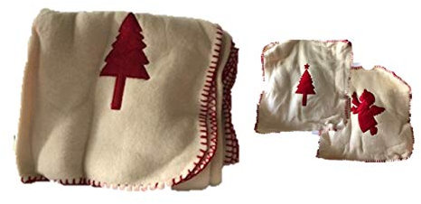 hot Fleece Decke Weihnachten 150 x 130 Kuschel Wohn Sofa Weihnachtsdecke + 2 Fleece Weihnachtskissen