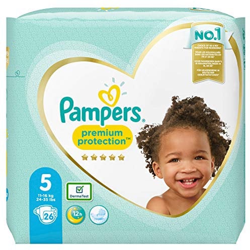 Pampers Premium Protection Größe 5, 26 Windeln, 11kg-16kg