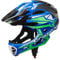 Cratoni C-Maniac Pro Fahrradhelm Downhill BMX Fullfacehelm Kinnbügel Mountainbikehelm (schwarz-blau-grün, M-L (54-58 cm))