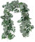 Cekene 2 Pcs 6.5 Ft Artificial Eucalyptus Garland with Willow Leaves Fake Hanging Greenery Vines Table Runner Garland for Wedding Backdrop Arch Wall Decor (2pcs, eucalyptus blend willow)