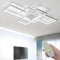 LED Lámpara De Techo De Salón Luz De Techo De Comedor Moderno Regulable Control Remoto Dormitorio Decoración Araña De Techo Cocina Creativa Estudio Balcón Pasillo Corredor Luces,Blanco,110x60x6.5cm