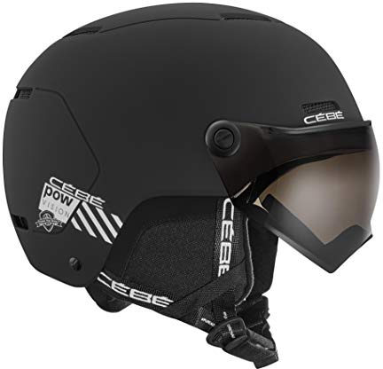 Cébé Pow Vision, Casco da Sci Unisex Adulto, Black White Matte, S