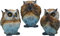 Pommerntraum ® | 3-ER Set!!! WohnDeko Dekorationsfiguren 3 Eulen Uhus Nichts HÖREN Nichts Sagen Nichts SEHEN …